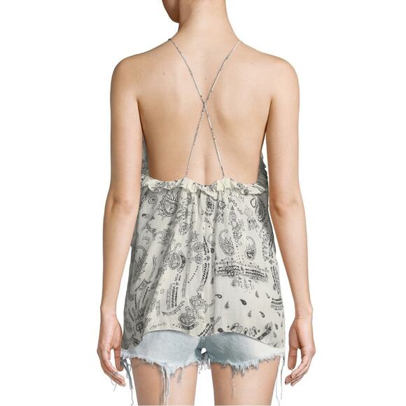 Iro Bamare Paisley Print  Flowy Georgette Camisole Size 2 NWT $185 - Picture 1 of 13